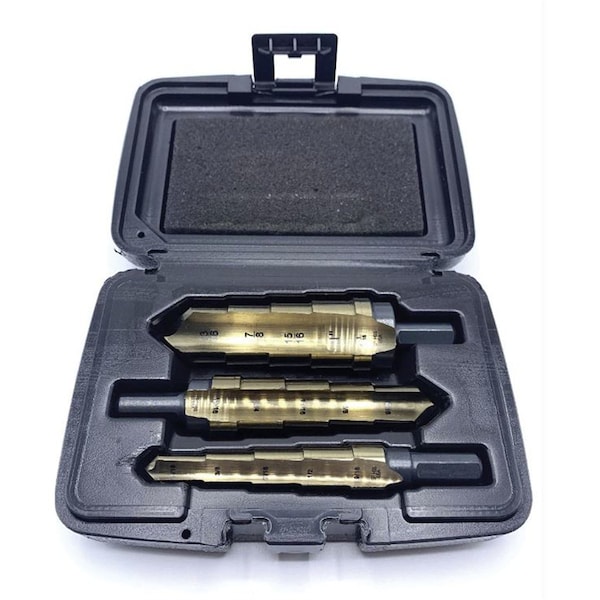 Knkut 3 Piece Hole Expansion Step Reamer Set KNK3KK4SR - main